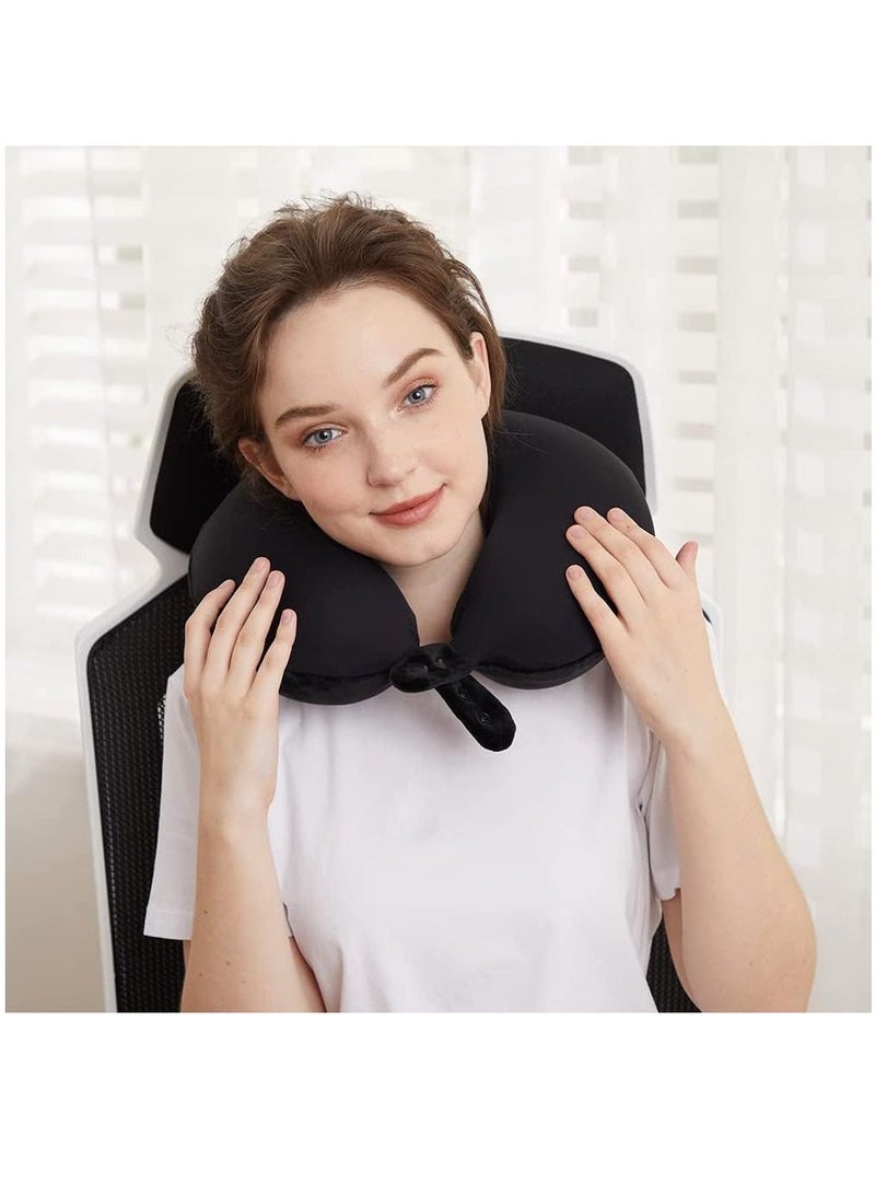 Arabest Travel Pillow, Memory Foam U-Shaped Neck Pillow, Small Portable Head Neck Support Soft Adjustable Airplane Pillow, Soft Rest Pad For Airplanes、 Cars And Homes  - Image 4