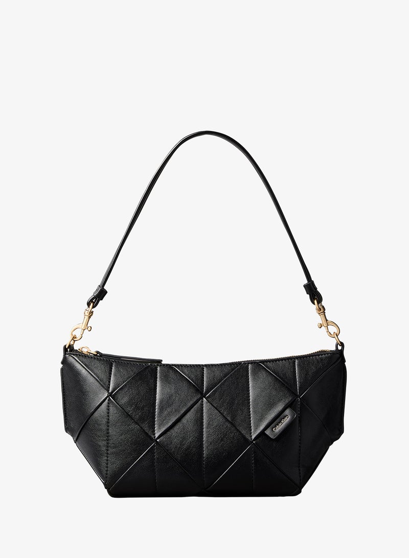 CALVIN KLEIN Patchwork Logo Tab Shoulder Bag - Image 1