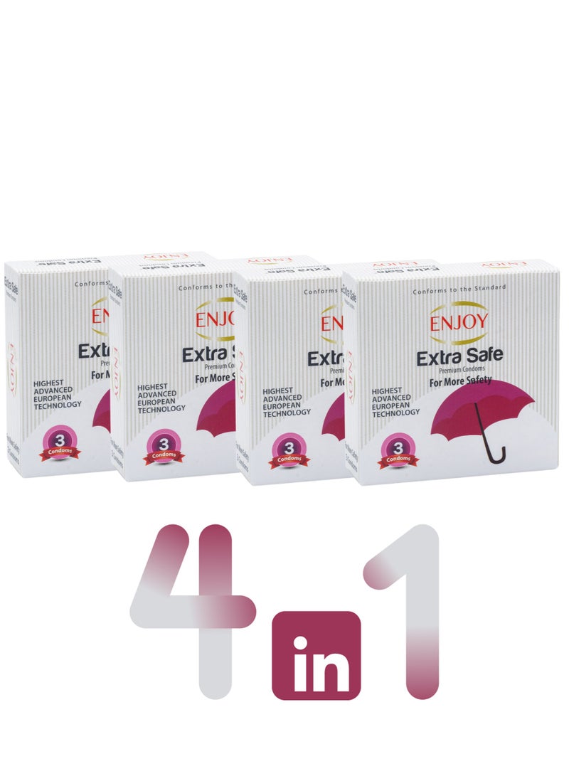 ENJOY Extra Safe Premium Condoms 12 Pcs - Image 1