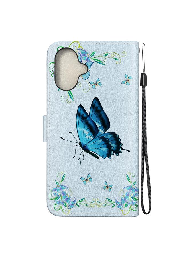 S-TOP Case For iPhone 16 Plus Crystal Texture Colored Drawing Leather Phone Case - Image 4