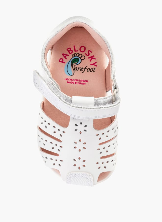 Pablosky Girls' Strap Sandals with Hook and Loop Closure  - Image 4