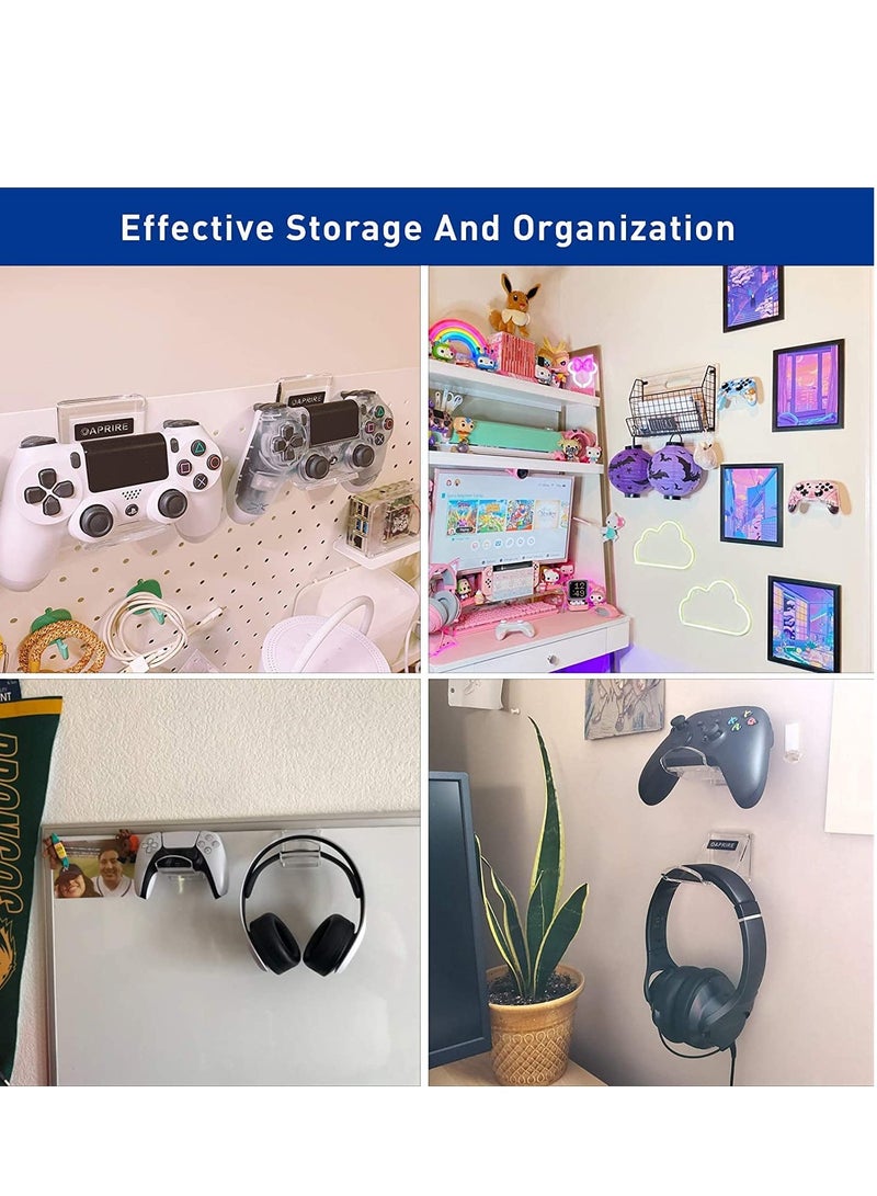 Zikra Game Controller Wall Mount Holder Stand (4 Pack) For Xbox One Ps4 Ps5 Steam Switch Pc Universal Gamepad Accessories - Image 4