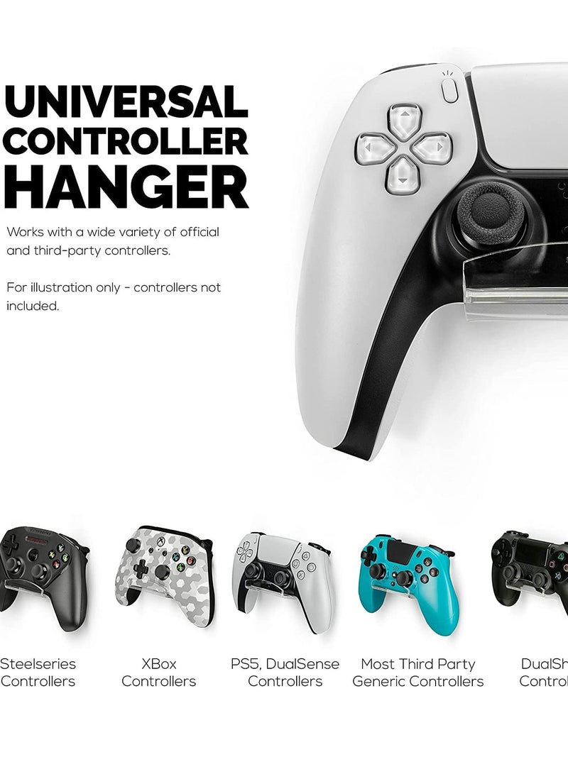 Zikra Game Controller Wall Mount Holder Stand (4 Pack) For Xbox One Ps4 Ps5 Steam Switch Pc Universal Gamepad Accessories - Image 5