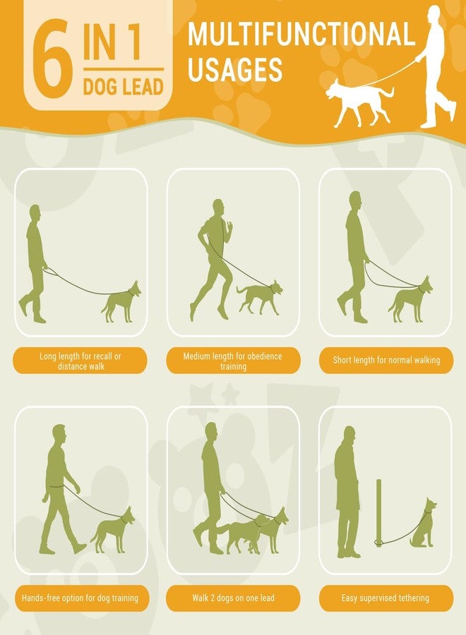 طوق كلاب PETCOOZ بدون استخدام اليدين، طوق خصر متين للمشي والجري، طوق كلاب متعدد الوظائف قابل للتعديل بطول 9.8 قدم، مانع للشد، طوق تدريب احترافي للكلاب خالٍ من التشابك - Image 2
