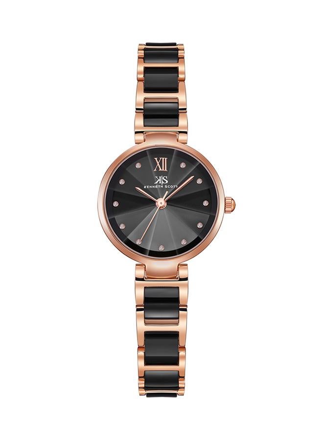 Kenneth Scott women's watch with hands and bracelet made of alloy and white ceramic