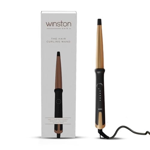 WINSTON Hair Curling Wand for Women Professional Hair Curler with Ceramic Coating Plates, Adjustable Temperature Control, PTC Fast Heating & Auto Shut Off (19 – 32mm) - Image 1