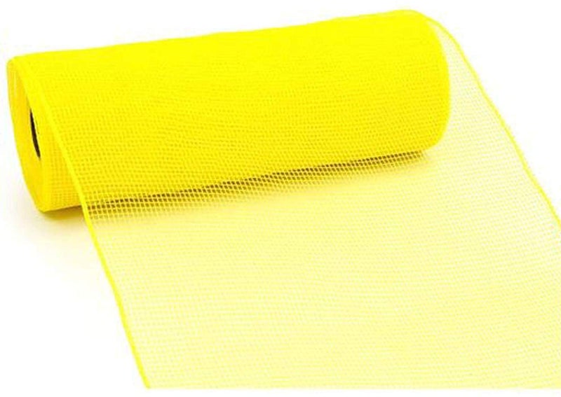 10 inch x 30 feet Deco Poly Mesh Ribbon Yellow RE130229