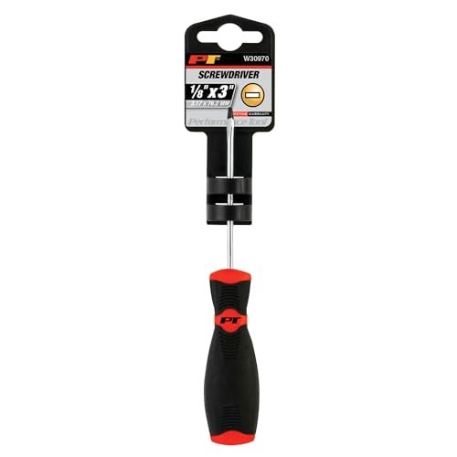 Performance Tool W30970 Black Red Slotted Screwdriver 18Inch x 3 - Image 3