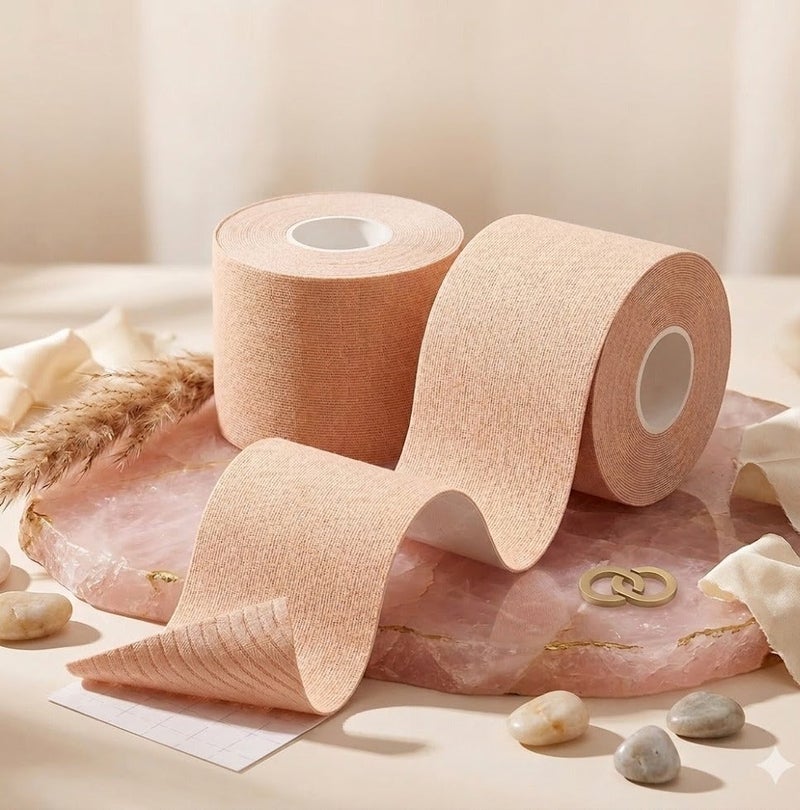 Jomo Store 5M Extra-Long Breast Lift Tape (Pack of 2) – Waterproof, Skin-Friendly, Strapless Adhesive Tape for Backless, Plunge, or Off-Shoulder Outfits - Image 1