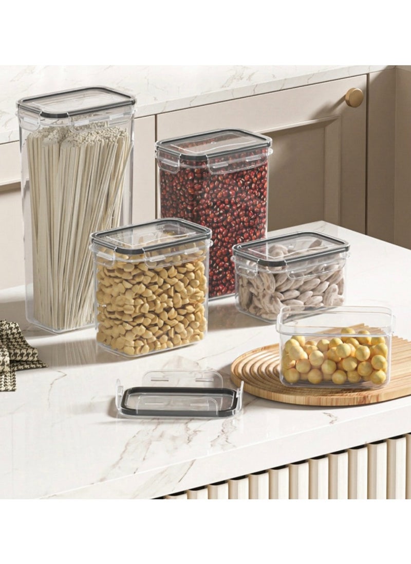 Food Storage Containers, 7-Pack Airtight Storage Container Set, Organiser&Cereal Storage Containers for Kitchen with Lids, Labels, PP Material Wet&Dry Use