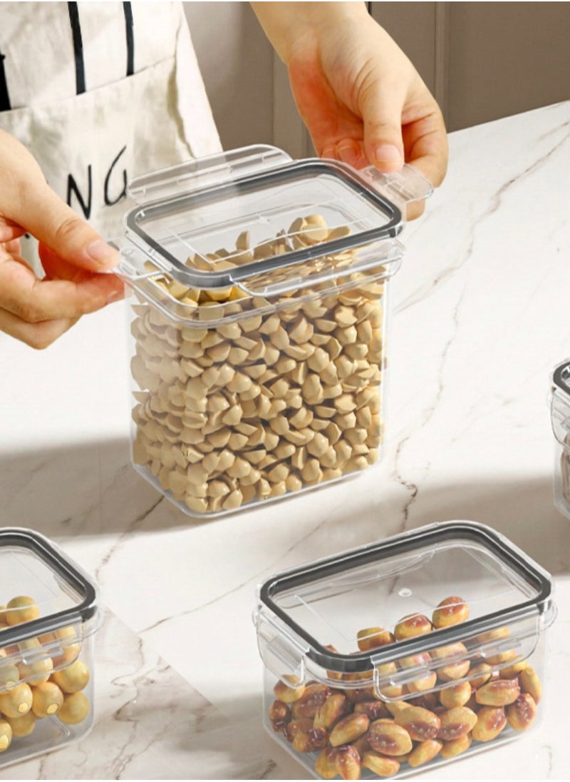Food Storage Containers, 7-Pack Airtight Storage Container Set, Organiser&Cereal Storage Containers for Kitchen with Lids, Labels, PP Material Wet&Dry Use