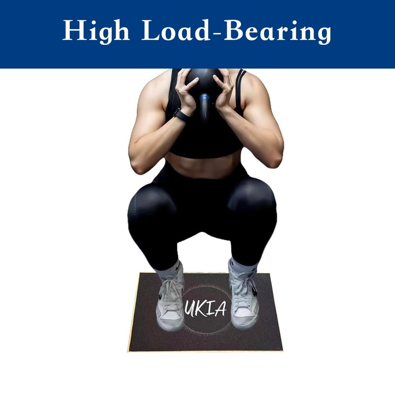 UKIA Slant Board for Squats - Slant Board Squat Wedge for Calf Stretching - Non-Slip 25 Degree Incline Knees Over Toes Weightlifting Equipment to Improve Athletic Performance - Image 2