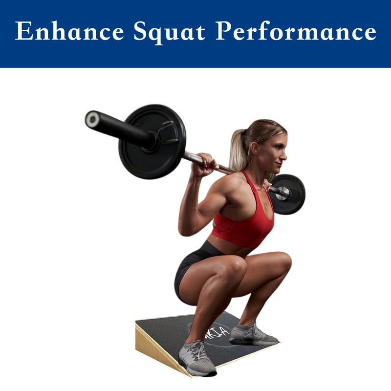 UKIA Slant Board for Squats - Slant Board Squat Wedge for Calf Stretching - Non-Slip 25 Degree Incline Knees Over Toes Weightlifting Equipment to Improve Athletic Performance - Image 3