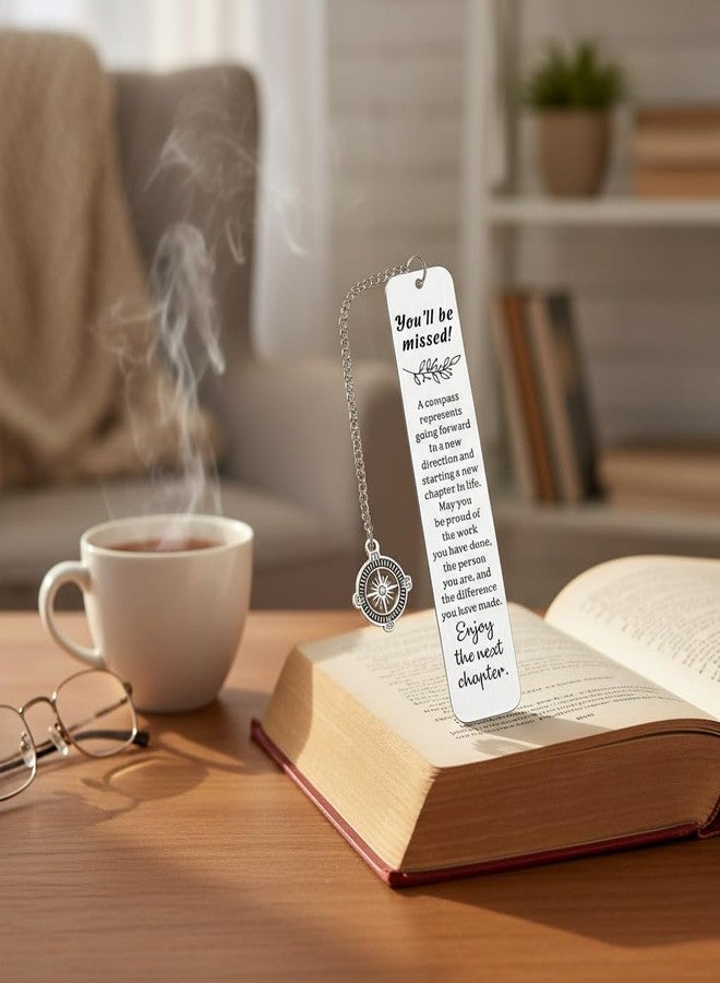 Aeonovs Retirement Gift for Man Women, Farewell Gifts for Friends Female, Coworker Leaving Gift, Nurse Retirement Gifts, Compass Bookmark - Image 4