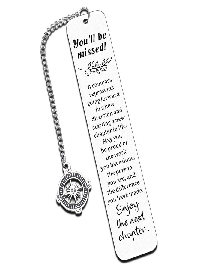 Aeonovs Retirement Gift for Man Women, Farewell Gifts for Friends Female, Coworker Leaving Gift, Nurse Retirement Gifts, Compass Bookmark - Image 1