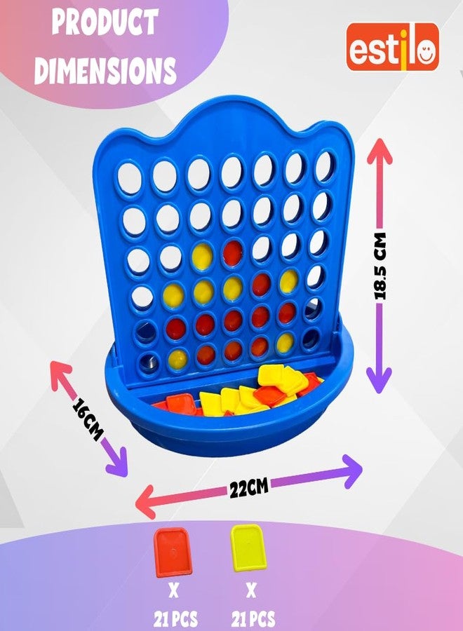 إستلو لعبة Estilo Slot-4 للأطفال من عمر 3 سنوات فما فوق | لعبة إسقاط الأقراص الملونة، لعبة 4 في صف واحد، ألعاب توصيل، ألعاب عائلية، ألعاب لوحية استراتيجية، ألعاب | ألعاب سفر | صنع في الهند - Image 2