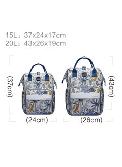 Babycare Babycare - Diaper Bag, Small, Blue, Compact Design, Built-in Changing Pad, Waterproof Pocket, Hooks for Essentials, BPA-Free, Non-Toxic, Lightweight, Durable Material, Easy to Clean, Multiple Compartments, Travel-Friendly, Stylish and Functional, Ideal for Daily Baby Care  - Image 3