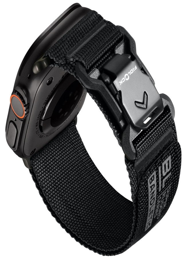 Bandletic سوار Bandletic متوافق مع ساعة Apple Watch Ultra/Ultra 2، متوفر بأحجام 49 مم، 45 مم، 46 مم، 44 مم، و42 مم (3، 2، 1)، مصنوع من النايلون الناعم والمتين، مناسب للرياضة، مزود بإبزيم مغناطيسي، متوافق مع ساعات iWatch Series SE، 10، 9، 8، 7، 6، 5، 4، 3، 2، 1 - Image 1