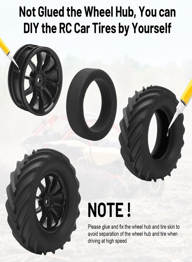 daitoku 12mm Hex RC Truck Tires, daitoku RC Tires and Wheels for TRAXXAS 1/16 E-Revo Rlaarlo HSP 94186 16208 16209 16210 WLtoys 144001 MJX16208 HBX2105A 3101A - Image 2