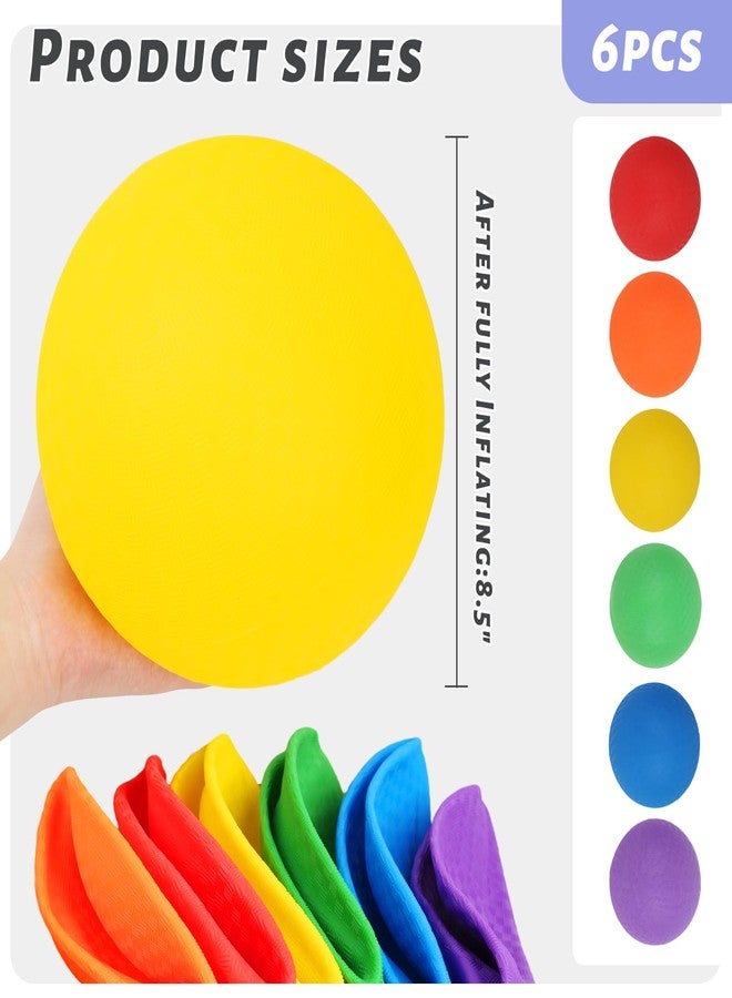 3 otters 6PCS Playground Balls, 8.5 inch Kickballs Soft Dodgeballs Foam Playground Ball Set with 6 Colors - Image 2