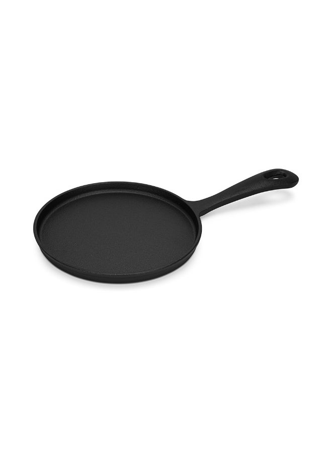 Fissman Non Stick Crepe Pan 20cm, Cast Iron Crepe Pan 1.5cm Deep | Induction Bottom for all Stovetops | Anti-Rust Kitchen Cookware | Pre-Seasoned Crepe Pan for Dosa, Roti, Paratha, Pancakes  - Image 2