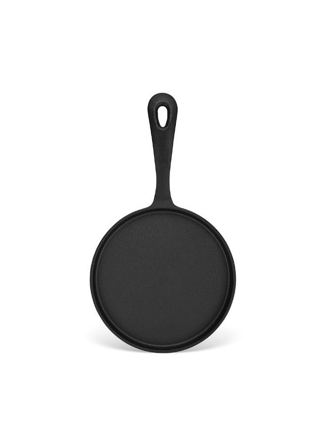 Fissman Non Stick Crepe Pan 20cm, Cast Iron Crepe Pan 1.5cm Deep | Induction Bottom for all Stovetops | Anti-Rust Kitchen Cookware | Pre-Seasoned Crepe Pan for Dosa, Roti, Paratha, Pancakes  - Image 3