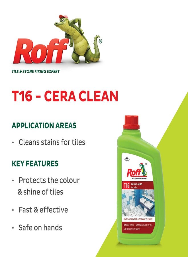 Roff Cera Tile Cleaner,500 Ml Rapid Action Tile, Concentrated Liquid For Tough Stains,Multi-Surface Floor And Tile Cleaner -(Roff Tile Cleaner & Tile Brush). - Image 3