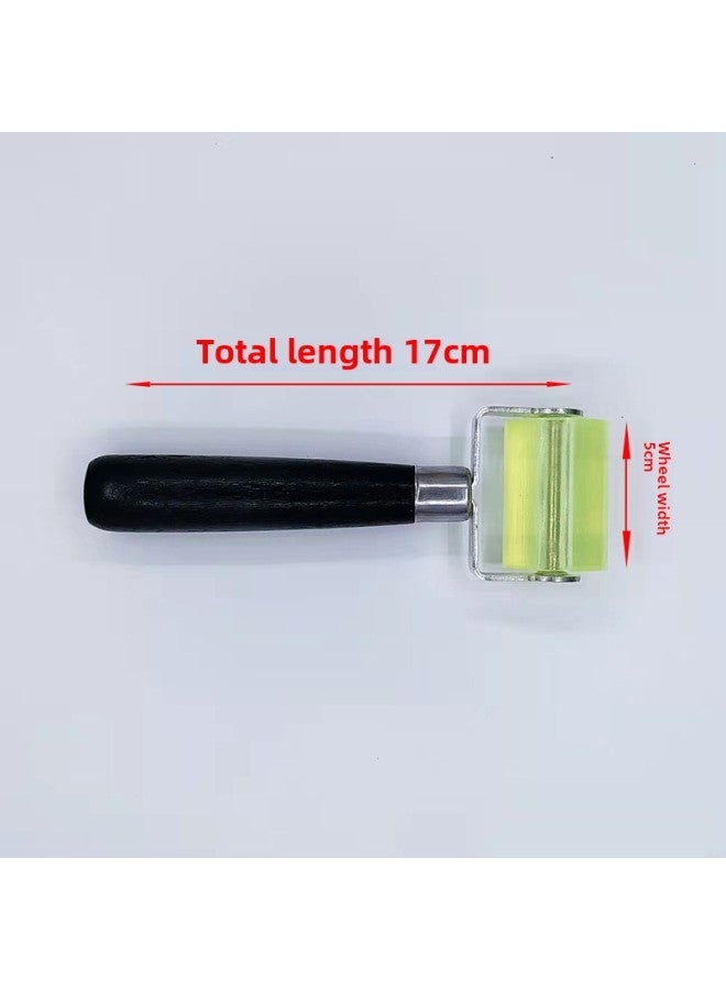 Hand Pulley Rubber Roller Hand Push Wheel Leather Material Gluing Fit Flatten Silicone Shoe Bag Tool Edge Banding Roller-Specifications:Large Silicone Pressure Wheel  - Image 1