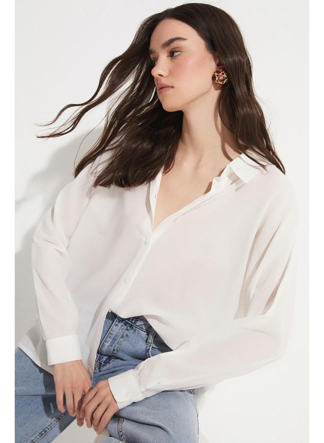 جون قميص قطن 100% - أبيض - Image 4