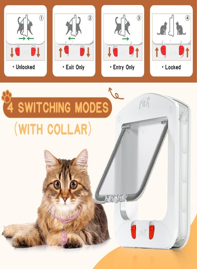 HIDROSIL Cat Door, Pet Door with Collar Sensor, C at Door with Magnetic Keys and 2 Sensor Keys, White Frame 11.5 x 9 x 1.5 inches - Image 5