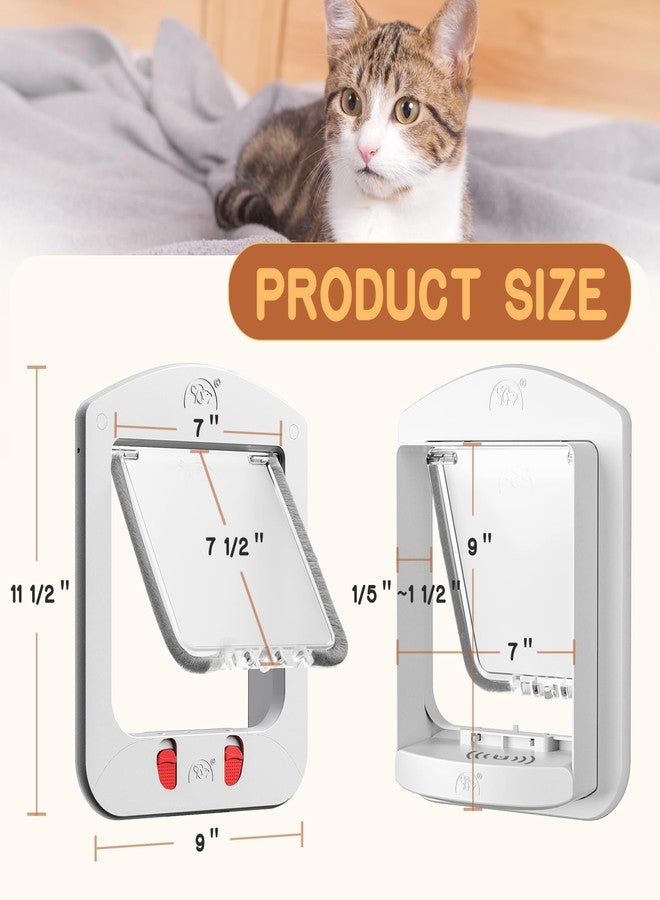 HIDROSIL Cat Door, Pet Door with Collar Sensor, C at Door with Magnetic Keys and 2 Sensor Keys, White Frame 11.5 x 9 x 1.5 inches - Image 2