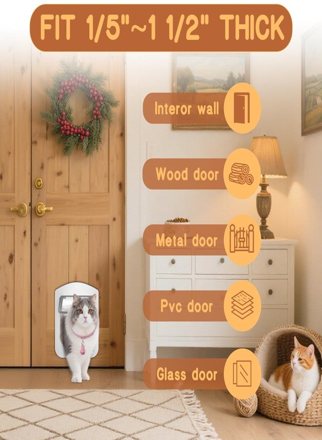 HIDROSIL Cat Door, Pet Door with Collar Sensor, C at Door with Magnetic Keys and 2 Sensor Keys, White Frame 11.5 x 9 x 1.5 inches - Image 3