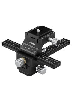 NEEWER 4-Way Macro Focusing Rail Slider with Quick Release Plate, 1/4”-20 Thread for Macro Photography and Close-Up Shooting, Compatible with Canon Nikon Fujifilm Sony DSLR Mirrorless Camera