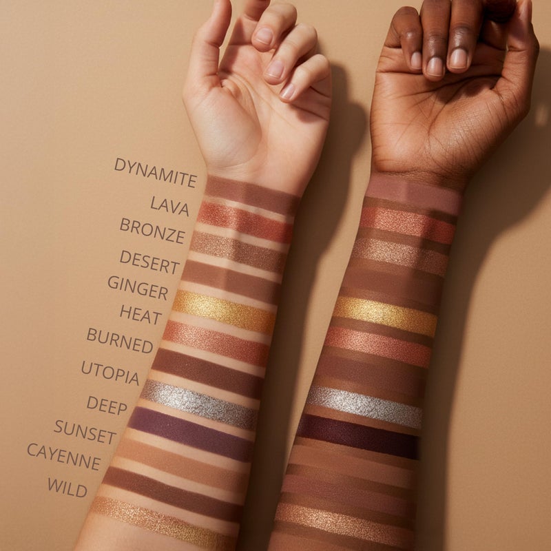 Lamora Bronze Eyeshadow Palette - 12 Soft Warm Brown Shadows, Multi-Use Eye Makeup Palette with Matte & Shimmer Finishes, Ultra-Blendable Everyday Neutrals, Long-lasting Wear Travel Makeup with Mirror - Image 5