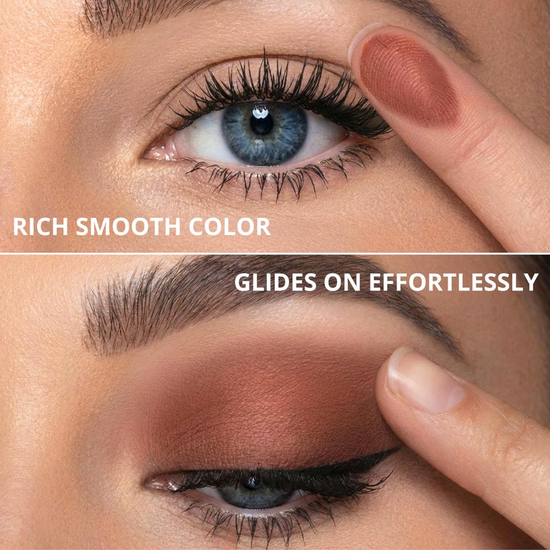 Lamora Bronze Eyeshadow Palette - 12 Soft Warm Brown Shadows, Multi-Use Eye Makeup Palette with Matte & Shimmer Finishes, Ultra-Blendable Everyday Neutrals, Long-lasting Wear Travel Makeup with Mirror - Image 3