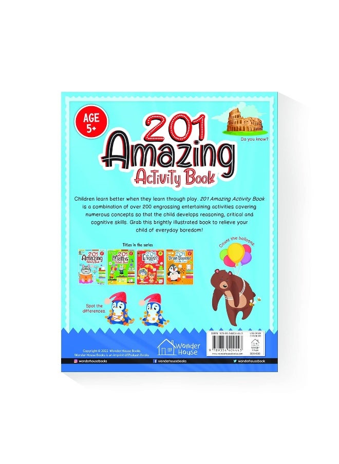 null - 201 Amazing Activity Book - Fun Activities and Puzzles For Children: Spot The Difference, Logical Reasoning, Patterns & Tracing - Image 1