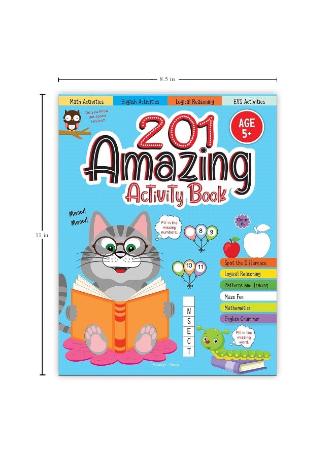 null - 201 Amazing Activity Book - Fun Activities and Puzzles For Children: Spot The Difference, Logical Reasoning, Patterns & Tracing - Image 1