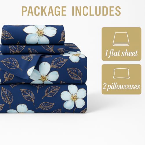 Bhoomi Impex King Bed Sheet Set | Classic Tulip Rose Floral Design | Ultra-Soft Brushed Microfiber Fabric | Breathable & Wrinkle-Resistant | with 2 Pillow Covers – 102x108inch - Image 4