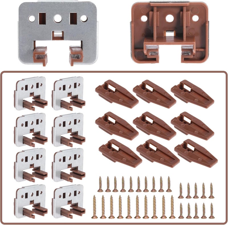 Seweder 10Pcs Drawer Slide Track Guide Glide with Drawer Guide Metal Backing and Drawer Stop for Center Mount Drawer for Dressers for Nightstand for Rite-Trak I 168 Drawer Slide Systems - Image 5