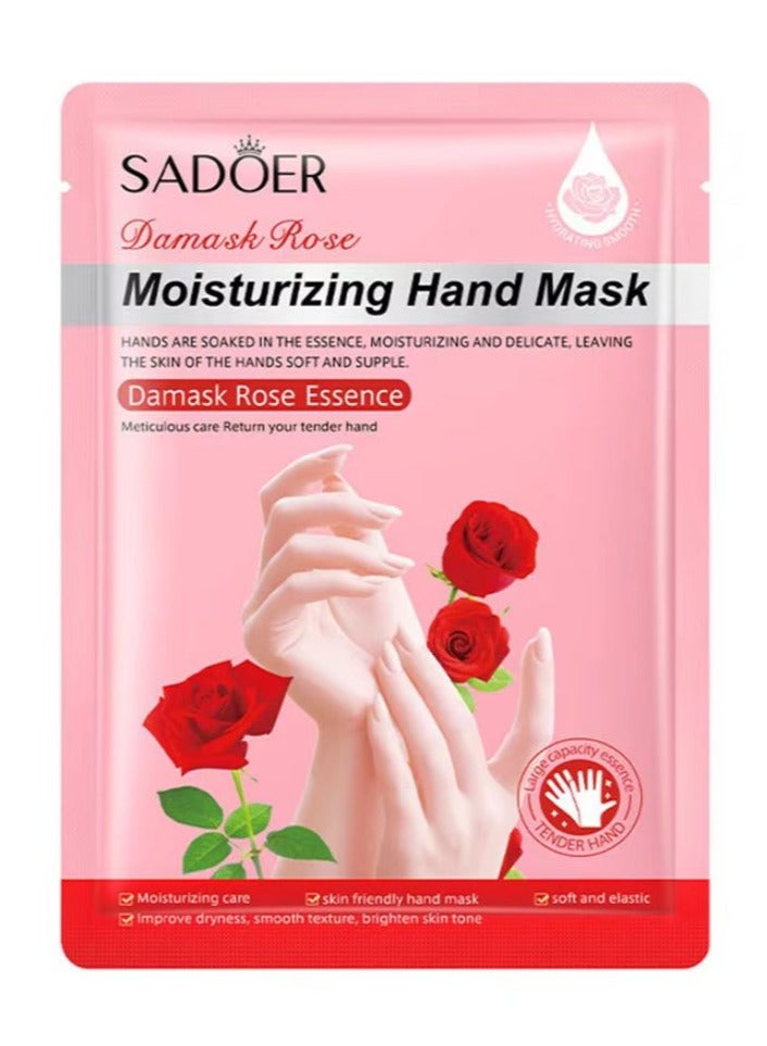 SADOER Set Of 9 Moisturizing Smoothing Hand Mask | Natural Lavender | Damask Rose | Goat Milk Nicotinamide | Hands Are Soaked In The Essence | Makes Your Skin Soft And Supple - Image 3