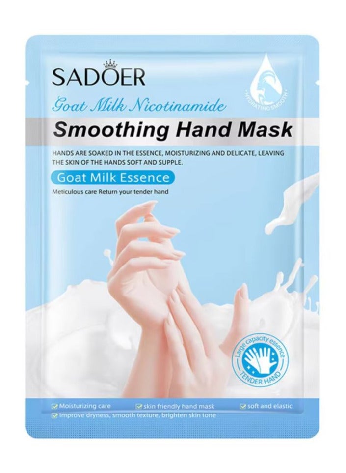 SADOER Set Of 9 Moisturizing Smoothing Hand Mask | Natural Lavender | Damask Rose | Goat Milk Nicotinamide | Hands Are Soaked In The Essence | Makes Your Skin Soft And Supple - Image 4
