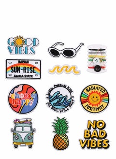 Patches for Clothing, 10 Pieces Iron On Patches and Cool Embroidered Iron On Patches, Patch Applique Assorted Size for Backpacks,Clothing, Jackets