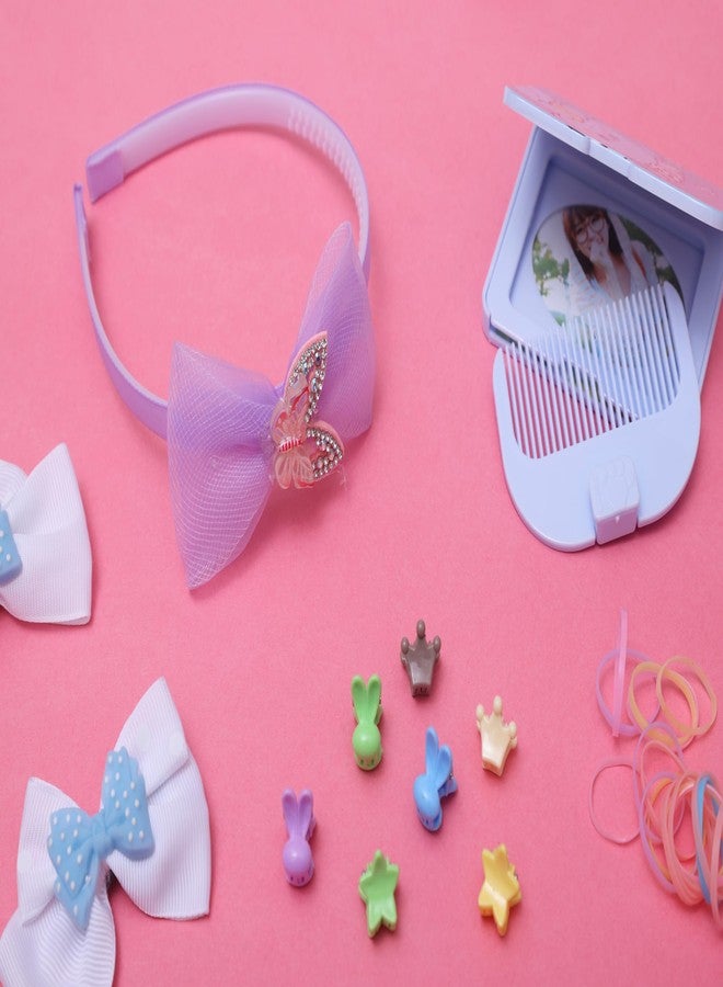 Ilearnngrow Purple Bow Hair Accessories Set Includes Hair Band, Clips, Hair Clutches Etc (Purple) - Image 2