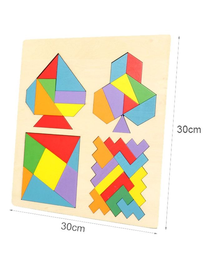زي سي إم - هابي أربعة في واحد لعبة اللغز التعليمية الإبداعية ذات الشكل الهندسي الملون - Image 2