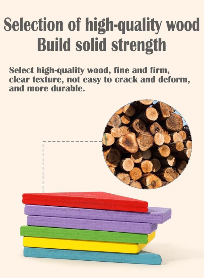 زي سي إم - هابي أربعة في واحد لعبة اللغز التعليمية الإبداعية ذات الشكل الهندسي الملون - Image 5