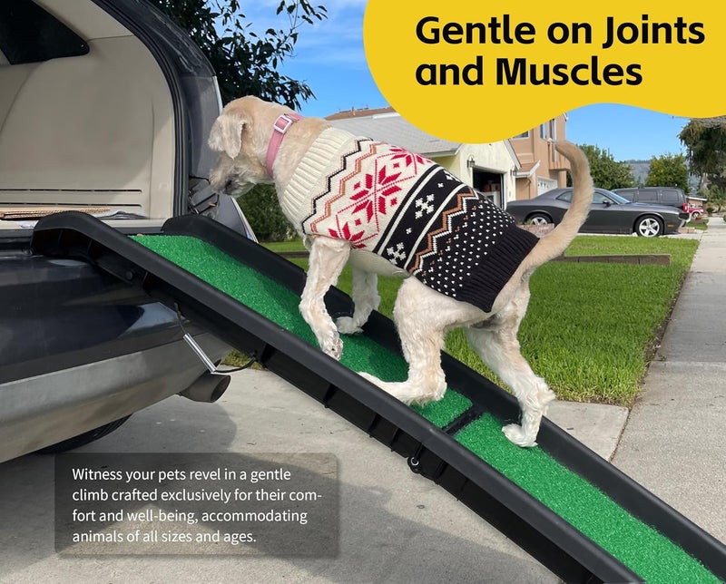 Maxworks PawStep 50894 Pet Ramp with Poly Grass  Folding Portable Dog Ramp for Cars SUV  Trucks  NonSlip Surface  Lightweight  Durable  Supports Large Dogs up to 200 lbs - Image 4