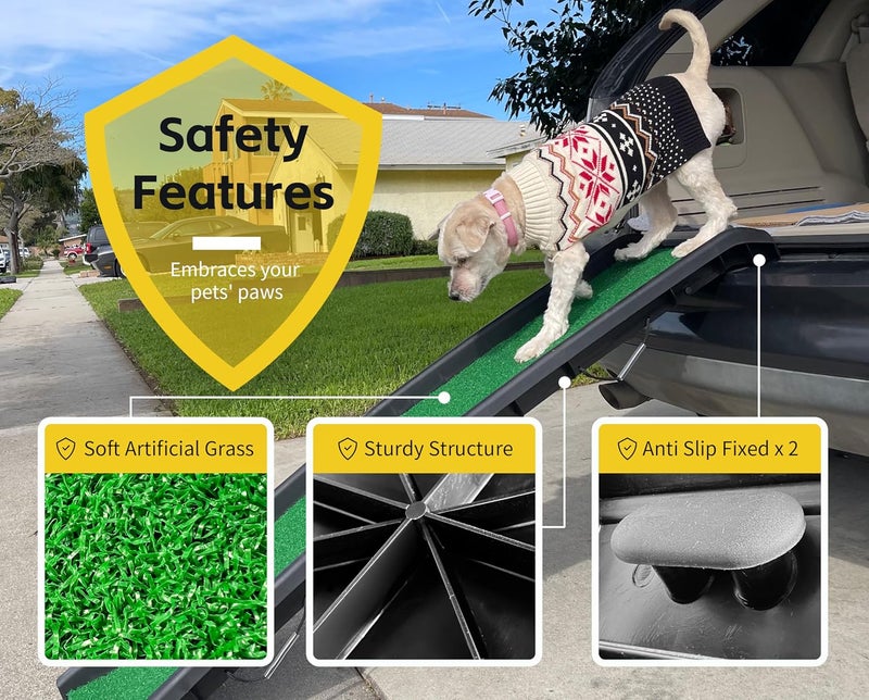 Maxworks PawStep 50894 Pet Ramp with Poly Grass  Folding Portable Dog Ramp for Cars SUV  Trucks  NonSlip Surface  Lightweight  Durable  Supports Large Dogs up to 200 lbs - Image 5