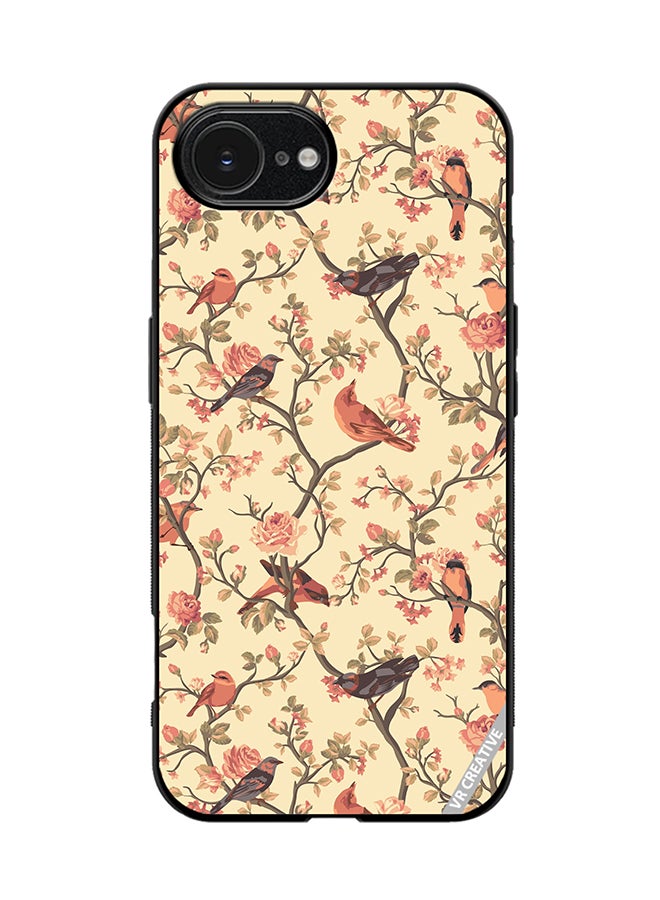 Protective Case Cover For Apple iPhone 16e Birds Sitting On A Tree Design Multicolour