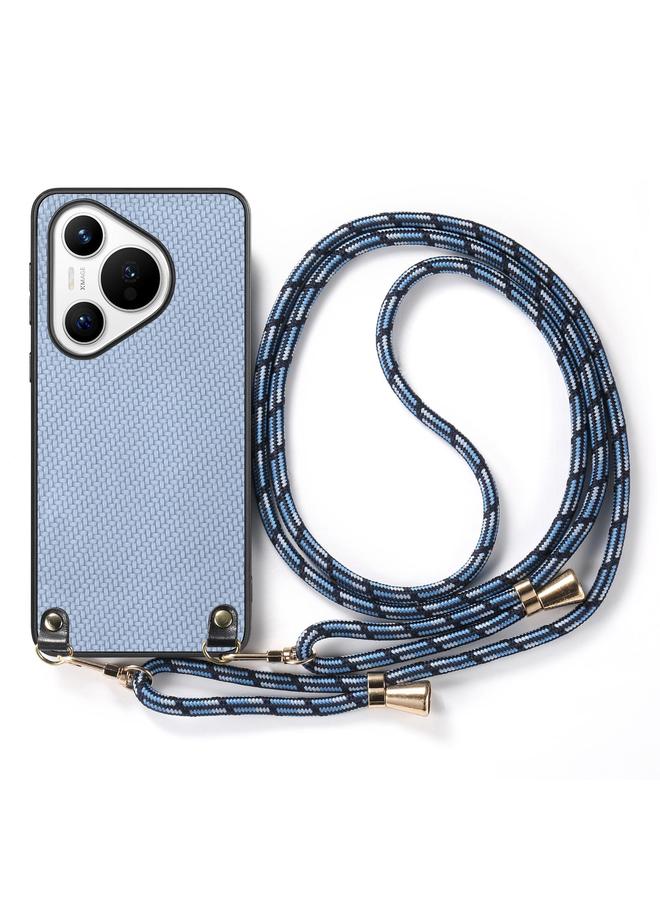 جرين تايجر جراب لهاتف Huawei Pura 70 Ultra مصنوع من الجلد ومصنوع من ألياف الكربون مع حزام كتف - Image 2