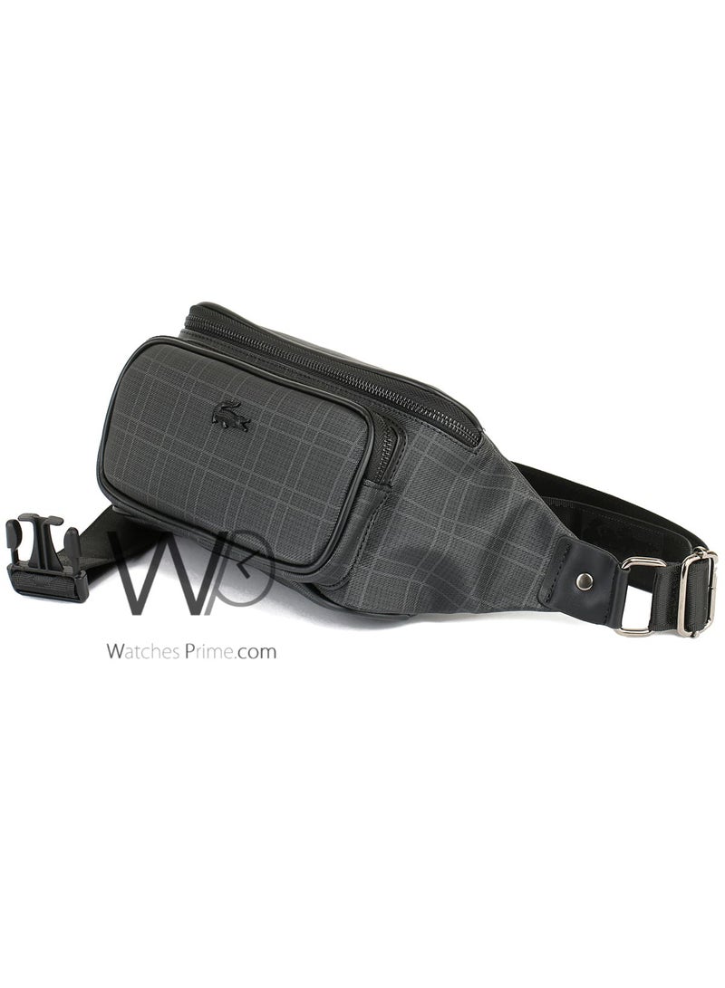 Lacoste Waist Black Monogram Bag For Men
